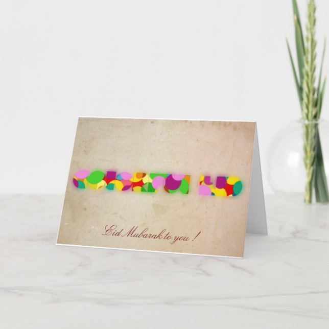 Tarjeta Festiva Colour ful Eid Card (Anverso)