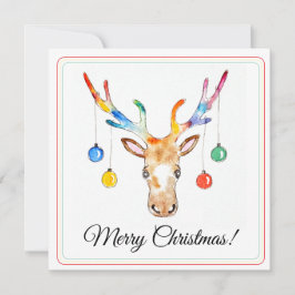 Tarjeta Festiva Colourful Reindeer