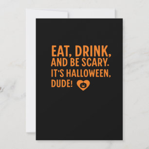 Tarjeta Festiva Come Bebe Y Sé Espantoso Es Halloween Otoño