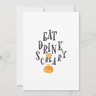 Tarjeta Festiva Come Bebe Y Sé Espantoso Feliz Halloween Vintage G