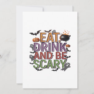 Tarjeta Festiva Come Bebe Y Sé Espantoso Fiesta De Halloween Diseñ