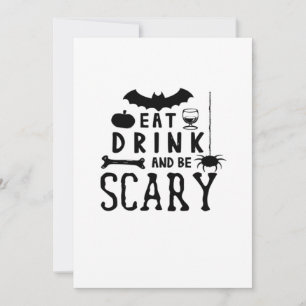 Tarjeta Festiva Come Come Y Sé Espantoso Cita de Halloween