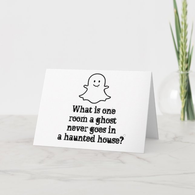 TARJETA FESTIVA COMEDIANTE DE HALLOWEEN (Anverso)