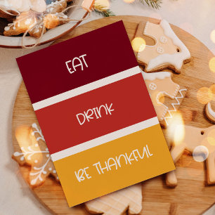 Tarjeta Festiva Comer Bebida Esté agradecido invitando a cenar en