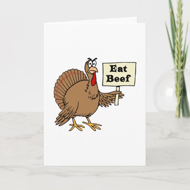 Tarjeta Festiva Comer carne (Anverso)