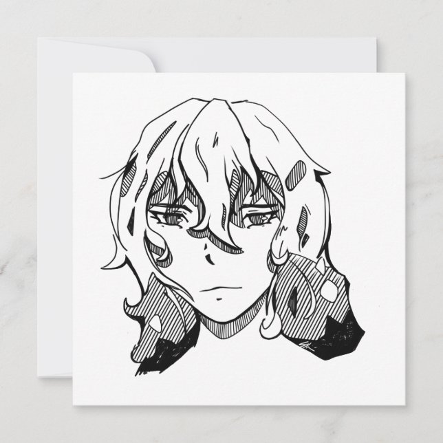 Tarjeta Festiva Comic lineart (Anverso)