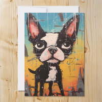 Cómico y caprichoso perro de Boston Terrier