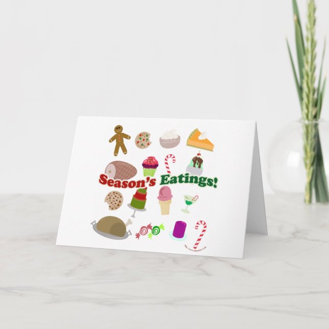 Tarjeta Festiva Comidas de temporada (Anverso)