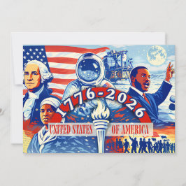 Tarjeta Festiva Commemorative 1776-2026 USA’s Semiquincentennial 