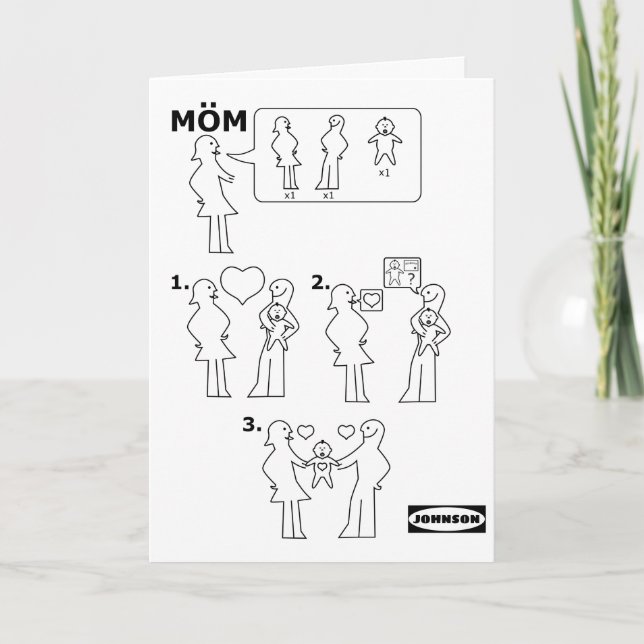 Tarjeta Festiva Cómo ensamblar una parodia adoptiva de la instrucc (Anverso)