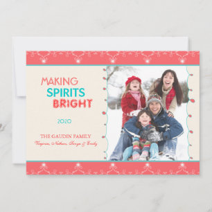 Tarjeta Festiva Cómo hacer brillantes fotos familiares navideñas d