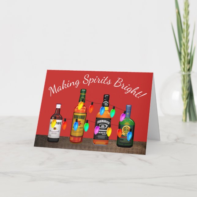 Tarjeta Festiva Cómo hacer brillantes las luces de los Navidades d (Anverso)