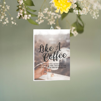 Tarjeta Festiva Como un café