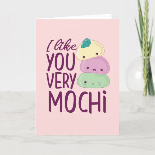 Tarjeta Festiva Como Usted Muy Mochi Funny Food Pun El día de San