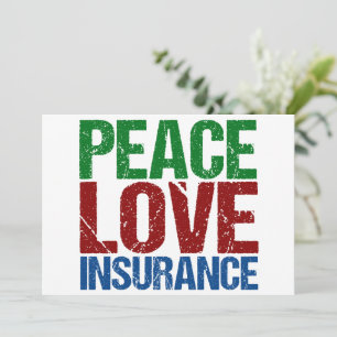Tarjeta Festiva Compañía de Seguros Paz Amor