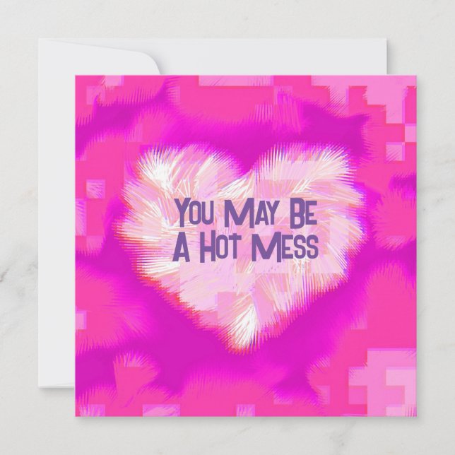 Tarjeta Festiva Compartimentos de Corazón Pequeños (Anverso)