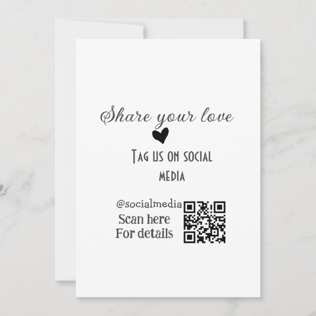 Tarjeta Festiva Compartir el análisis de amor código QR agregar de (Anverso)