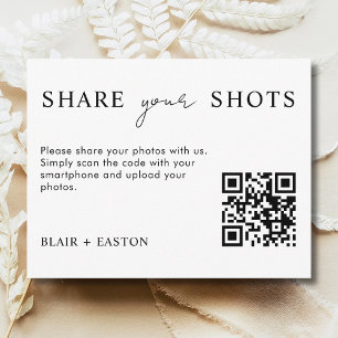 Tarjeta Festiva Compartir tus disparos código QR Comparte el amor 
