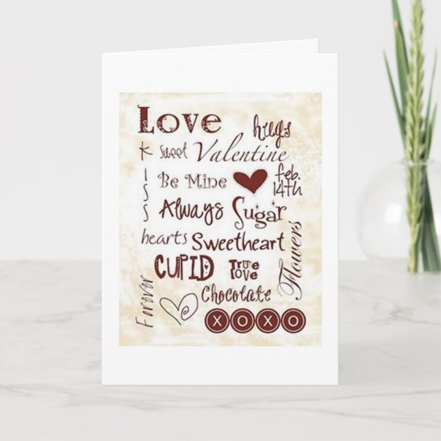 TARJETA FESTIVA COMPLIMENTOS A MI SUETETEART/TE AMO (Anverso)