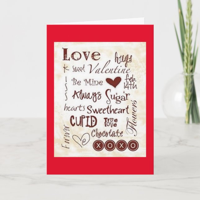 TARJETA FESTIVA COMPLIMENTOS A MI SUETETEART/TE AMO (Anverso)