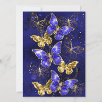 Composición con mariposas de zafiro