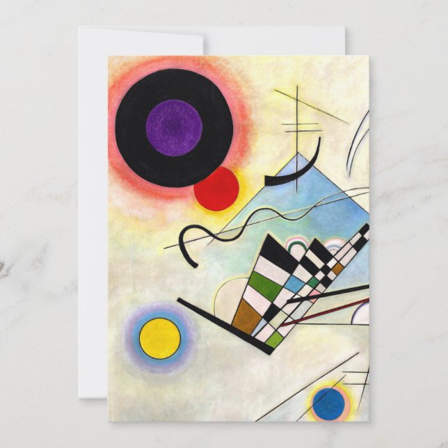Tarjeta Festiva Composición de Kandinsky 8 (Anverso)