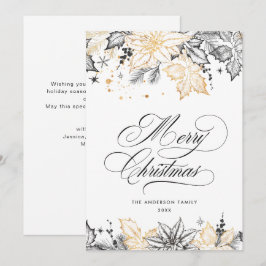 Tarjeta Festiva Composición de Navidades Neutrales Minimalistas de