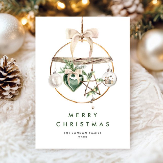 Tarjeta Festiva Composición de Navidades Neutrales Minimalistas de (Subido por el creador)