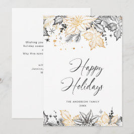 Tarjeta Festiva Composición de Navidades Neutrales Minimalistas de