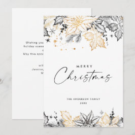 Tarjeta Festiva Composición de Navidades Neutrales Minimalistas de