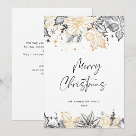 Tarjeta Festiva Composición de Navidades Neutrales Minimalistas de