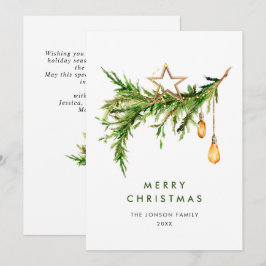 Tarjeta Festiva Composición elegante de Navidades bohemios