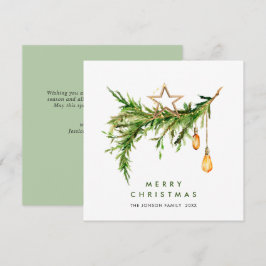 Tarjeta Festiva Composición elegante de Navidades bohemios