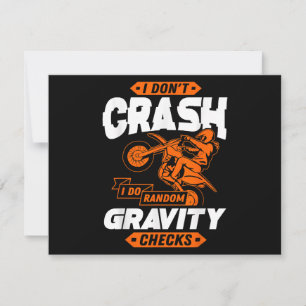 Tarjeta Festiva Comprobaciones aleatorias de gravedad - Motocross