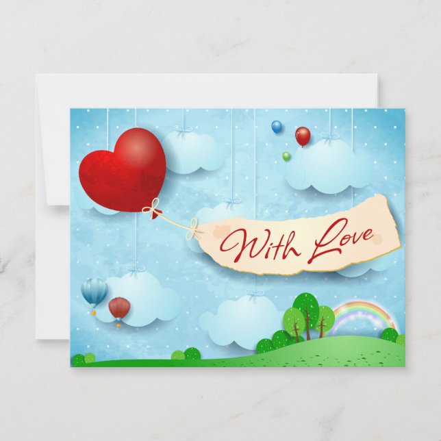 Tarjeta Festiva Con amor (Anverso)