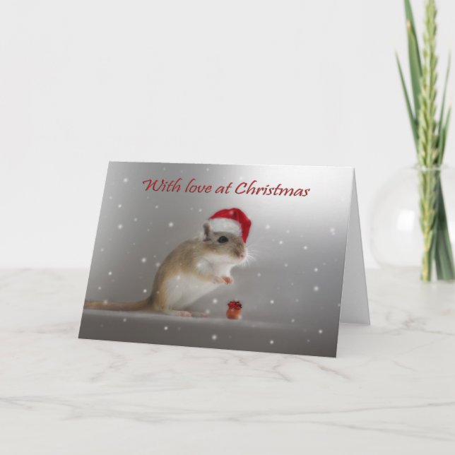 Tarjeta Festiva Con Amor A Los Navidades (Anverso)