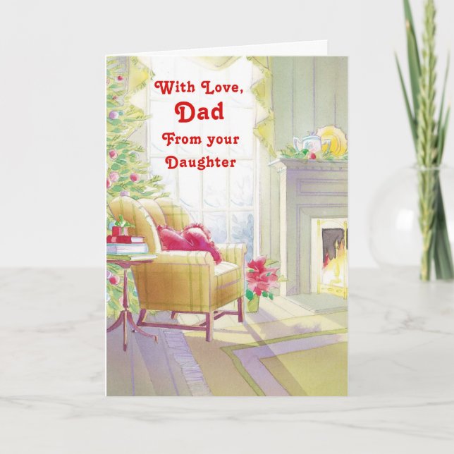 Tarjeta Festiva Con amor papá de tu hija (Anverso)