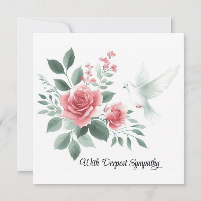 Tarjeta Festiva Con la más profunda simpatía (Anverso)