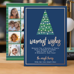 Tarjeta Festiva Con Relieve Metalizado 12 Foto - Árbol de Navidad Adornos Deseos más Cáli