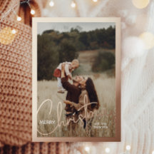 1 Guión manuscrito fotográfico Feliz Navidad