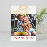 Tarjeta Festiva Con Relieve Metalizado 2023 NAVIDADES DIVERTIDOS FOTO niños lindos Bonito<br><div class="desc">por kat massard >> WWW.SIMPLYSWEETPAPERIE.COM <<< Un diseño de tarjeta divertida con un sello que dice "NICE LIST" en Relieve metalizado brillante. Estilo retrato para mostrar tu hermosa familia también con alta foto. CONTACTATE CONMIGO si necesitas ayuda para que tu foto encaje perfectamente kat@simplysweetpaperie.com</div>