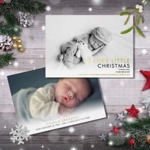 Tarjeta Festiva Con Relieve Metalizado 2 Navidades de foto Relieve metalizado dorado Anun