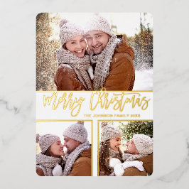 Tarjeta Festiva Con Relieve Metalizado 3 FOTOS Sencillamente Elegantes Navidades Sparkle