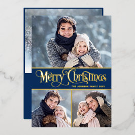 Tarjeta Festiva Con Relieve Metalizado 4 FOTOS Sencillamente Elegantes Navidades Sparkle 