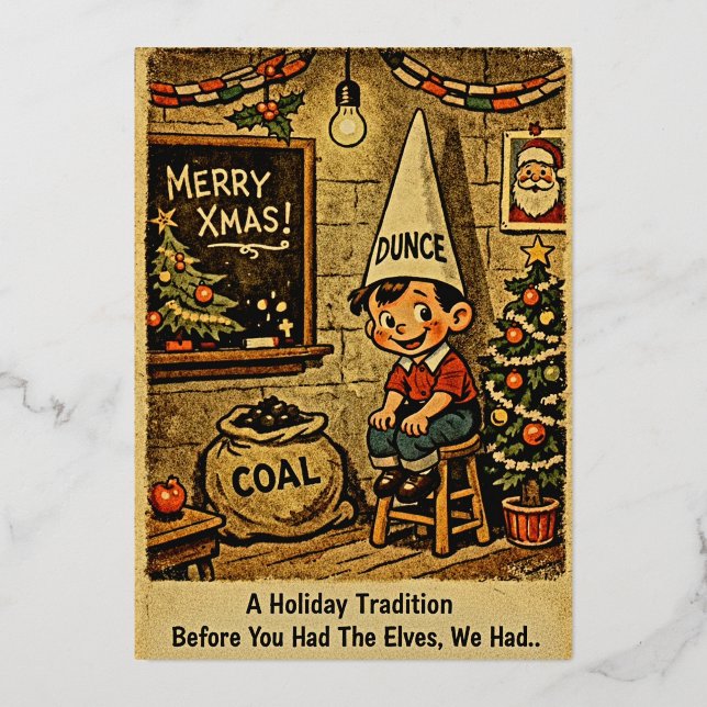 Tarjeta Festiva Con Relieve Metalizado A Holiday Tradition (Anverso)