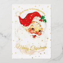 Abuelos Primera foto navideña Santa Merry