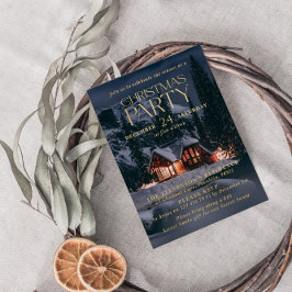 Tarjeta Festiva Con Relieve Metalizado Acogedor Navidades de fotografía en casa Fiesta In