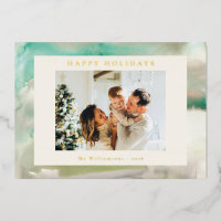 Acuarela abstracta en verde con foto personalizada