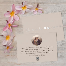 Tarjeta Festiva Con Relieve Metalizado Agradecimiento de tazas rusticas a la escritura mo