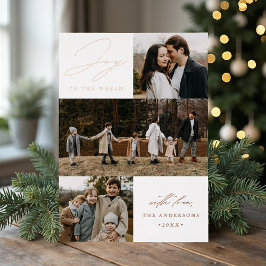 Tarjeta Festiva Con Relieve Metalizado Alegría moderna al mundo 4 Foto